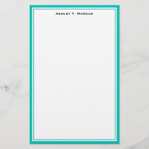 Simplicité Papeterie Turquoise / blanche personnal