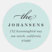 Simplicité - Sticker d'adresse de retour | Mention (Devant)