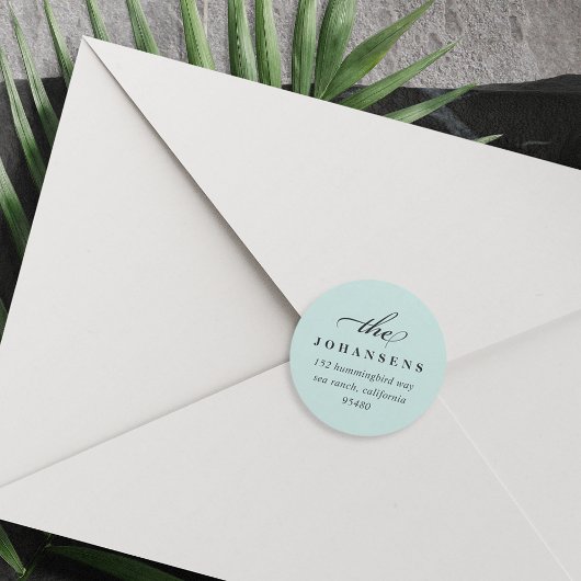 Simplicité - Sticker d'adresse de retour | Mention