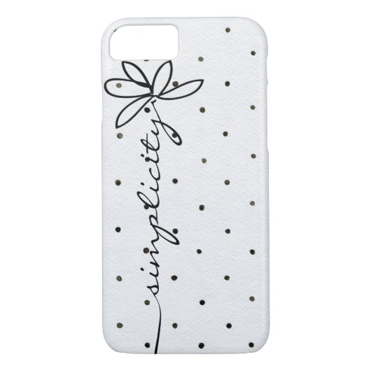 simpliciteitstekst op poolpunten Case-Mate iPhone case (Achterkant)