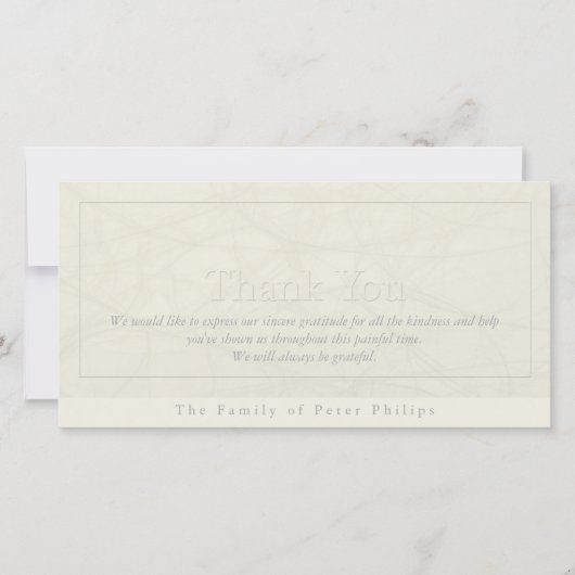 Simplicity 1 Sympathie Dank U Foto Kaart (Voorkant)