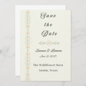 Simplicity Heart Save the Date Kaart (Voorkant / Achterkant)