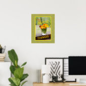 Simplicity Inspiratie Stilleven Gesneden Margriet Poster (Thuiskantoor)