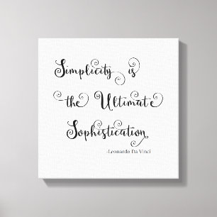 Simplicity Quote - Canvas Afdruk