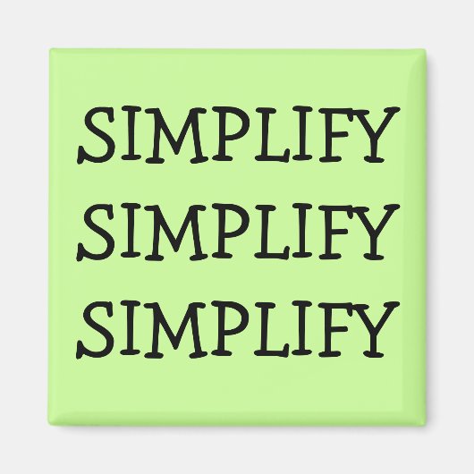 SIMPLIFIER LA MAGNET (Devant)