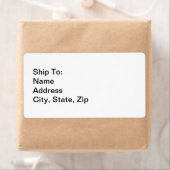 Simplistic Art Business Personal Ship to Address Etiket (Insitu)