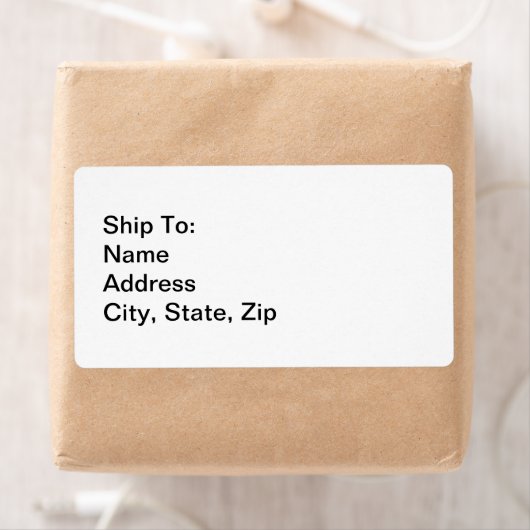 Simplistic Art Business Personal Ship to Address Etiket (Insitu)