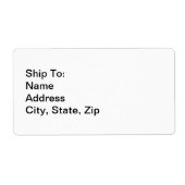 Simplistic Art Business Personal Ship to Address Etiket (Voorkant)