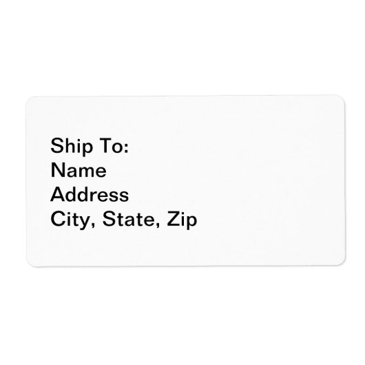 Simplistic Art Business Personal Ship to Address Etiket (Voorkant)
