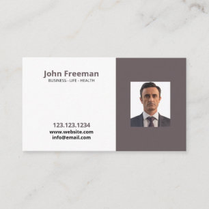 Simplistic Bruin en Wit de Agent van de Fotoverzek Visitekaartje