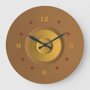 Simplistic Gold en Tan> wandklok Grote Klok