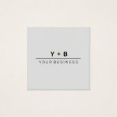 Simplistic + Intials Custom Logo Note Card (Devant)