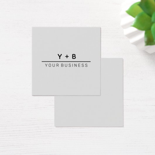 Simplistic + Intials Custom Logo Note Card (Bureau)