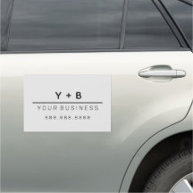 Simplistic + Intials de Decale Magnet van de Auto