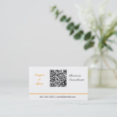 Simplistic Minimalist QR-code neutraal Visitekaartje (Staand voorkant)