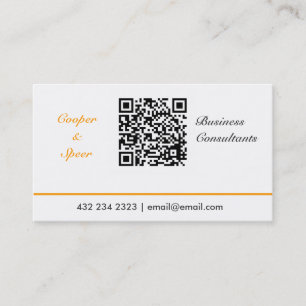 Simplistic Minimalist QR-code neutraal Visitekaartje
