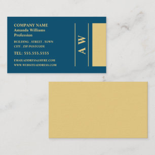 Simplistic Monogram, minimalistisch Visitekaartje