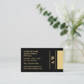 Simplistic Monogram, minimalistisch Visitekaartje (Staand voorkant)