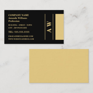 Simplistic Monogram, minimalistisch Visitekaartje