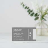 Simplistic Monogram, minimalistisch Visitekaartje (Staand voorkant)