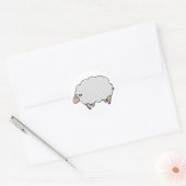 Simplistic Polkadot Grey Sheep Sticker (Envelop)
