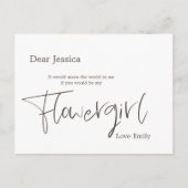 Simplistic stijlvolle aanvraag voor Flowergirl met Briefkaart (Voorkant)