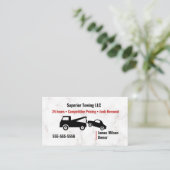 Simplistic Tow Truck Visitekaartje (Staand voorkant)