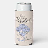 Simplistic Waterverf Flowers Hier voor de Bride (Seltzer Achterkant)