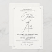 Simplistic Wedding Uitnodiging (Voorkant / Achterkant)