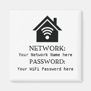 Simplistic WiFi-details netwerkwachtwoord Magneet