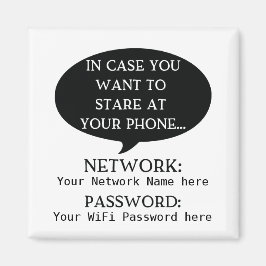 Simplistic WiFi-details netwerkwachtwoord Magneet