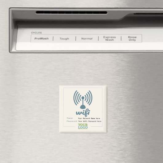 Simplistic WiFi-details netwerkwachtwoord Magneet (Insitu (Vaatwasser))