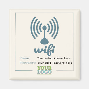 Simplistic WiFi-details netwerkwachtwoord Magneet