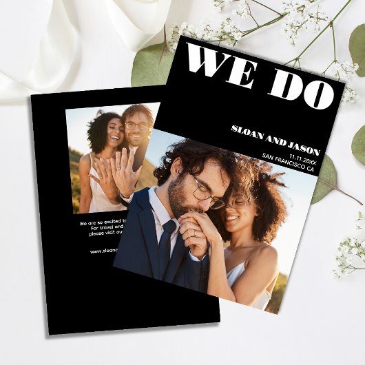 Simplistic zwart wit We doen foto Save the Date