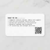 simplistisch netwerkinstallatiebedrijf visitekaartje (Achterkant)