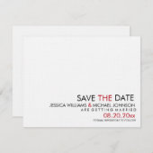 Simplistisch sparen de Datum Save The Date (Voorkant / Achterkant)
