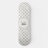 Simplistisch White Dot Skateboard (Voorkant)