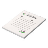 Simplistische Bloemstudie Noten Notitieblok (Gedraaid)