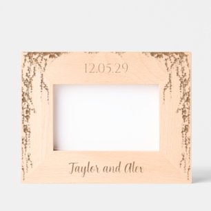Simplistische Boho Natural Ivy Vine Wedding Lijst Gegraveerde Lijstjes