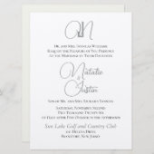 Simplistische en trendy flat bruiloft uitnodiging (Voorkant / Achterkant)