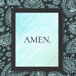 Simplistische, minimalistische geloofsbelijdenis poster