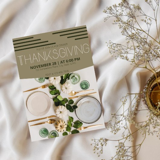 Simplistische moderne Abstracte Thanksgiving Kaart