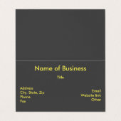 Simplistische naam van bedrijf en informatie, ZSSG Visitekaartjes (Buitenkant ongevouwen)