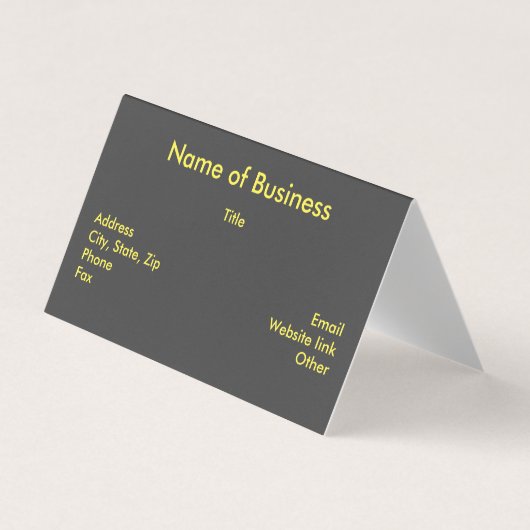 Simplistische naam van bedrijf en informatie, ZSSG Visitekaartjes (Voorkant)