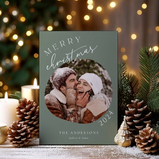 Simplistische Photo Holiday Kaart