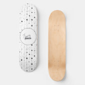  simplistische witte Stippen Skateboard (Voorkant)