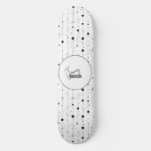  simplistische witte Stippen Skateboard (Voorkant)