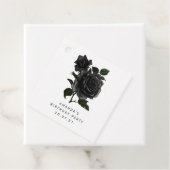 Simplistische zwart-wit  Roos Bedankjes Labels (In situ)