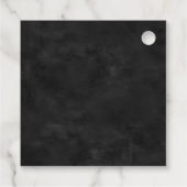 Simplistische zwart-wit  Roos Bedankjes Labels (Achterkant)