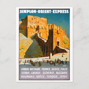 Simplon Orient Express Syrië Vintage Poster Briefkaart